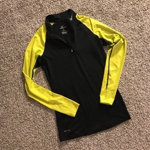 Nike Pro Dri-fit Fitted Long Sleeve Black/Yellow S